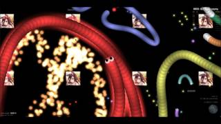 Slither.io #1 Run (Before Work) Insane wrapping! Center Only, No Zoom Mod.