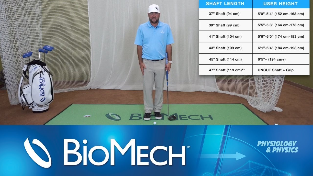 Putter Length Wrist To Floor Chart