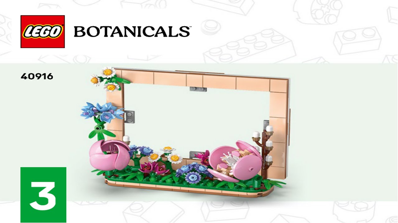 3ーDイラストレーション LEGO Instructions - Botanicals - 40916 - Floral Picture Frame