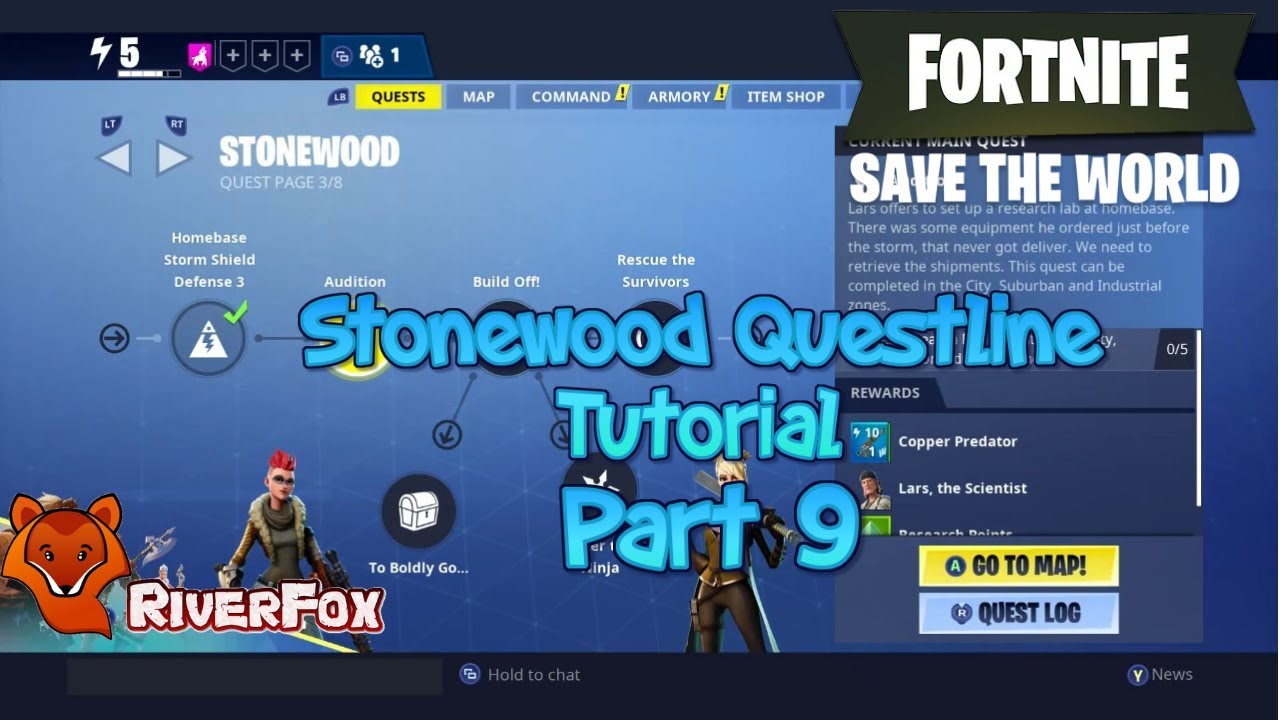 fortnite save the world stw quest line tutorial part 9 audition - fortnite save the world maps quest