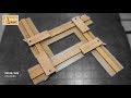 Adjustable router template jig for square hole // 정확하게 사각형 구멍을 만들수 있는 루터 지그