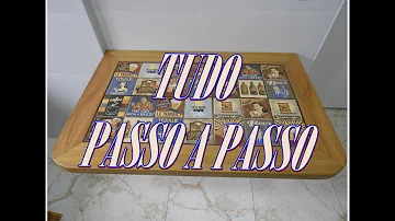 Como colocar ladrilhos em mesa de madeira?