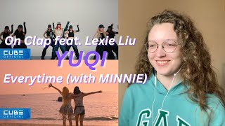 1, 2... АПЛОДИСМЕНТЫ! Реакция на YUQI - On Clap ft. Lexie Liu и Everytime (with MINNIE) | Reaction