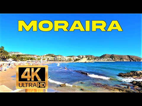 Caminando por Moraira (Teulada) Playas Castell Puerto (Alicante, Valencia, España) [4K UHD Ultra HD]