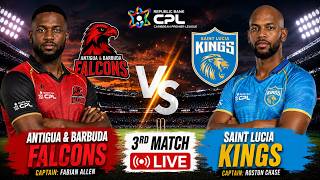 ABF vs SLK LIVE | Antigua and Barbuda Falcons vs Saint Lucia Kings live | Match : 03 | CPL 2026