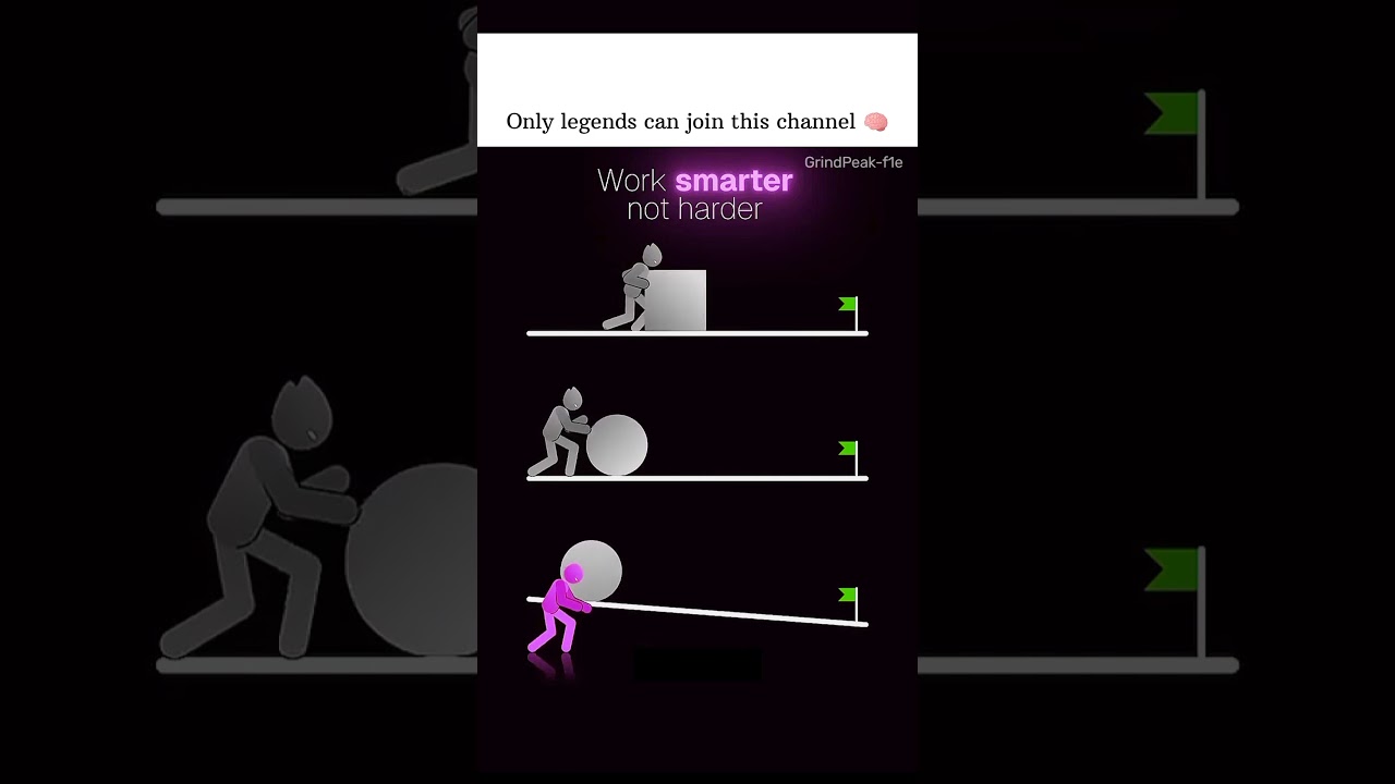 Don’t just work hard, work smart.