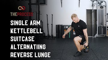 Single Arm Kettlebell Suitcase Alternating Reverse Lunge