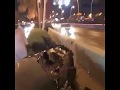 شاهد لحظة سقوط صاروخ في الرياض
