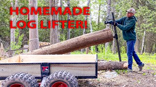 Homemade Log Lifter + Chainsaw Mill = Gravel Hauling 4 Wheeler Trailer #37