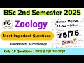 bsc 2nd semester zoology important questions 2025 rmlau , Mgkvp, ccsu, rajju bhaiyya University