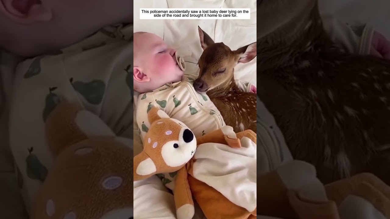 Офицер спас олененка и подарил ему счастливую жизнь