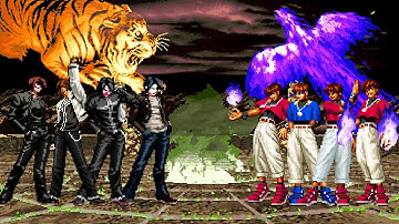 KOF MUGEN | Kyo Kusanagi Team vs Chris Team