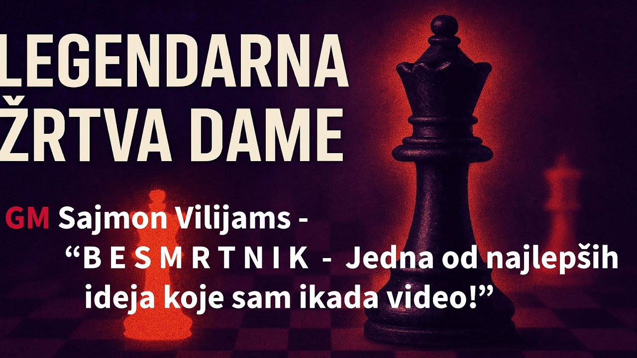 Kad genijalnost predje granicu razuma! Legendarna žrtva dame! #svetsaha #sah #chessgame #žrtvadame