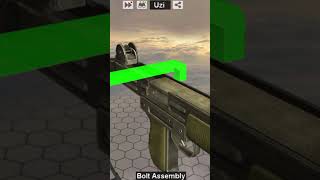 UZI SMG Full Disassembly 🔥 | 3D Gun Animation & Mechanism Explained | #Shorts