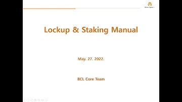 [BitcoinLegend] How to make Lockup & Staking