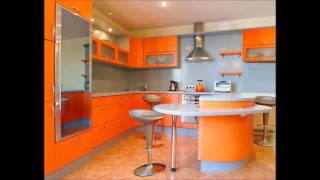 Интерьер кухни оранжевого цвета