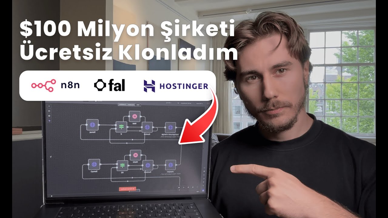 $100 milyon Dolarlık AI Uygulamasını Bedava Kopyaladık! (300K$ vs 0$ maliyet) #n8n  #yapayzeka