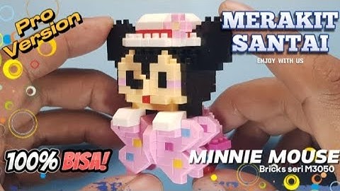 Merakit santai Lego bricks Minnie Mouse Aksesoris Kupu-kupu seri M3050 | Subtitel
