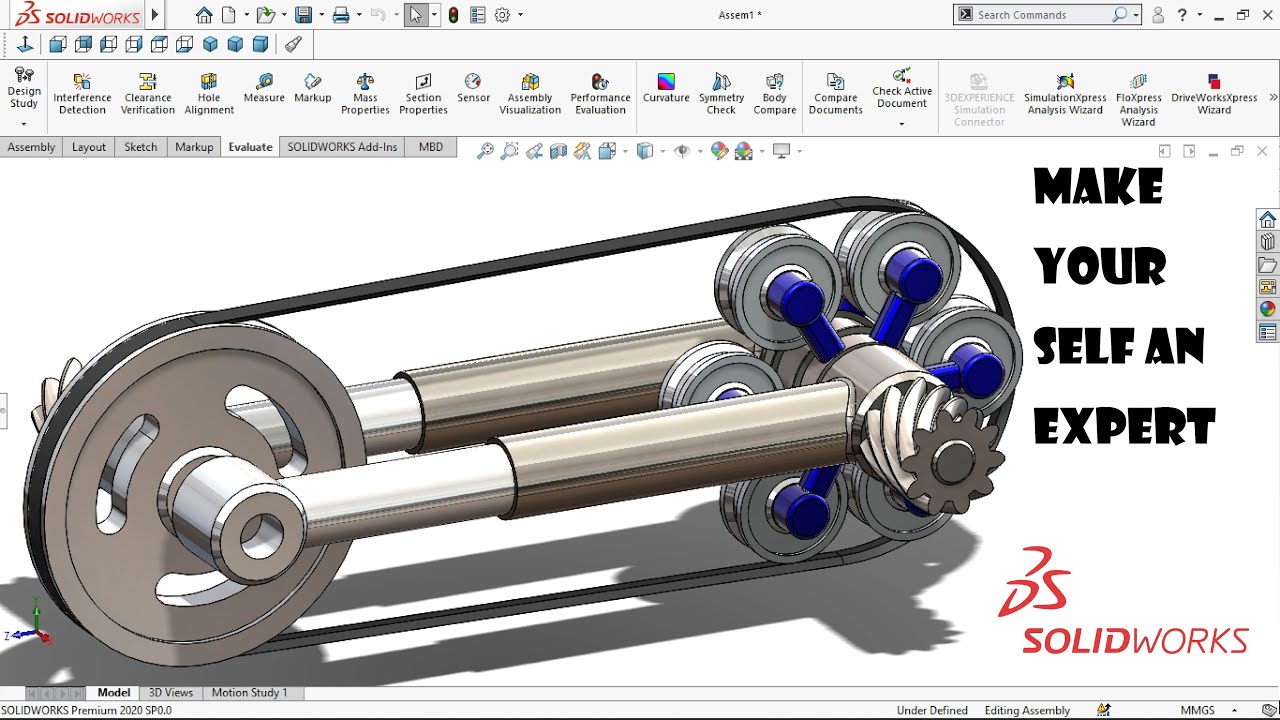 how to make pulley in solidworks - YouTube