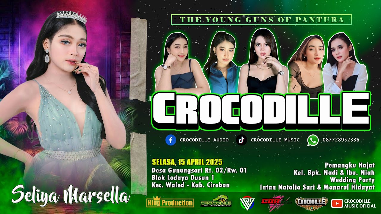 LIVE CROCODILLE MUSIC ENTERTAINMENT | SELASA, 15 APRIL 2025 | GUNUNGSARI - WALED - CIREBON ( MALAM )