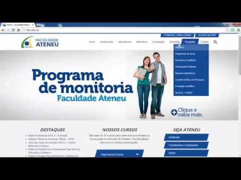 Faculdade Ateneu - Portal TOTVS Professor Online (Notas e Faltas)