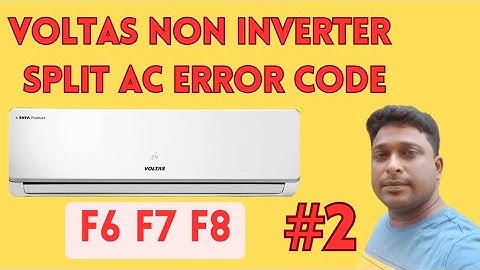 Voltas non inverter split ac error code F6,F7,F8 #Voltas #splitac #voltasacerrorcode #acrepair #ac