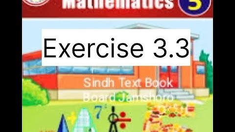 Maths Exercise 3.3 Class 5 Sindhi | Sindh text book board