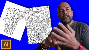 How to Create an Amazon KDP Coloring Book Interior FAST from Photographs and Images in Illustrator