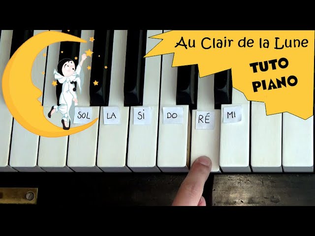 TUTO PIANO] Mélodie facile débutant / Au clair de la Lune (niveau 1) -  YouTube