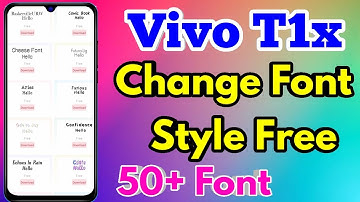 how to change font style in vivo t1x | vivo t1x font style change kaise kare
