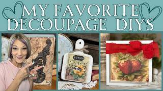 Decoupage Techniques and tips/ home Decor DIYs/Farmhouse/cottagecore