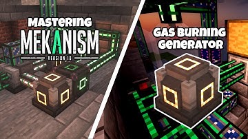 Mastering MEKANISM 10 Ep 3 Easy Gas Burning Generator Setup | Minecraft 1.20.1