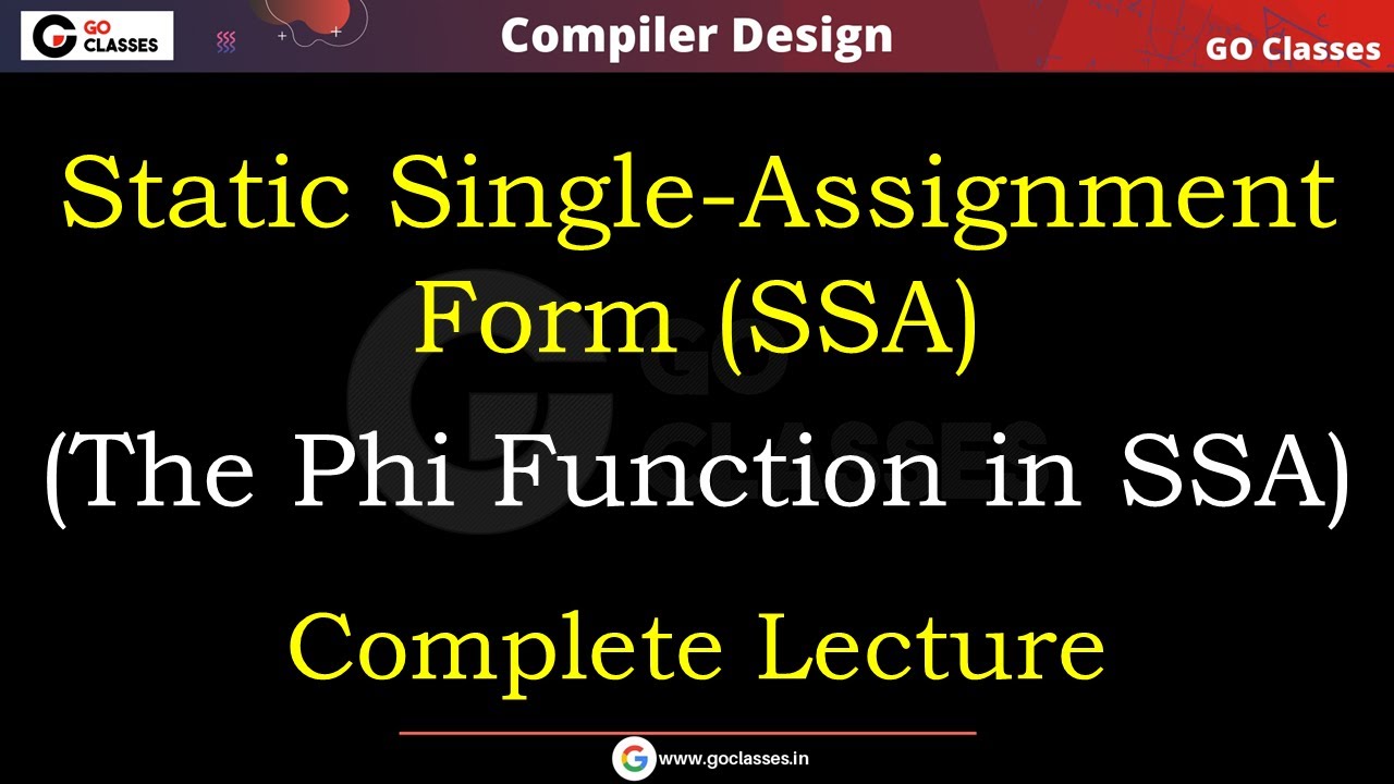 static single assignment loops