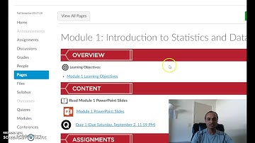 Canvas Course Tour Video, Fall 2017, STA 301