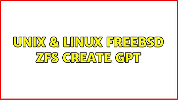 Unix & Linux: FreeBSD zfs create gpt