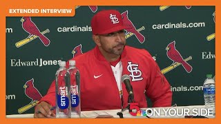 Raw interview: Oliver Marmol discusses St. Louis Cardinals loss to Milwaukee Brewers