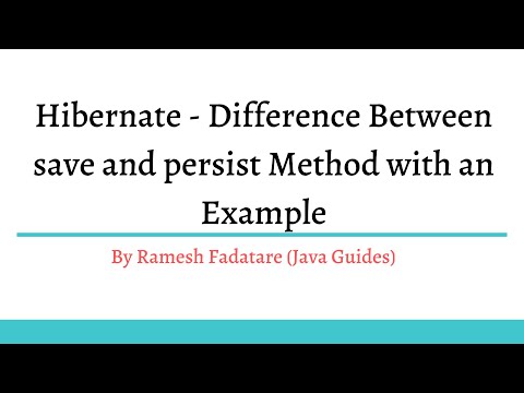 Vídeo: Qual é a diferença entre save e persist in hibernate?