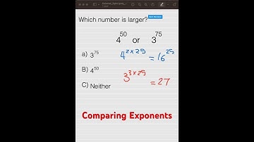 Comparing Exponents Math Hack #3 | TheMathTutor |#maths  #satmath #shorts  #mathematics #mathstricks