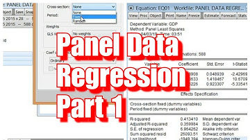 Panel Data Regression in Eviews