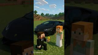 Steve Proposes to Alex with a Gold Ring and a Black Lamborghini! 💖🚗 | Minecraft Love Story💍 #love