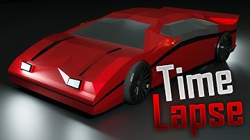 Blender Timelapse - Low Poly Car (2021)