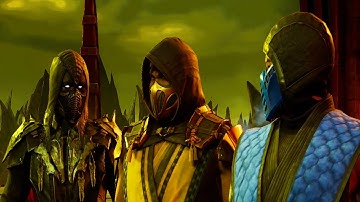 MK Scorpion joins Noob Saibot and Sub-Zero All Scenes 4K HD - MORTAL KOMBAT ONSLAUGHT