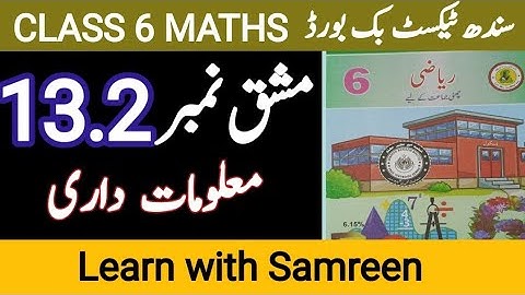 exercise  13.2 class 6 math sindh text book board| معلومات داری| information  handling