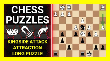 Chess Puzzles to Practice. Themes: Kingside attack, Attraction, Long puzzle. Learn Chess