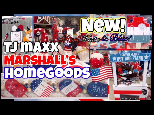 Yes! FINALLY SEEING MORE NEW RED, WHITE@ BLUE @ Homegoods, TJ MAXX & Marshall’s!💙❤️🤍🇺🇸 class=