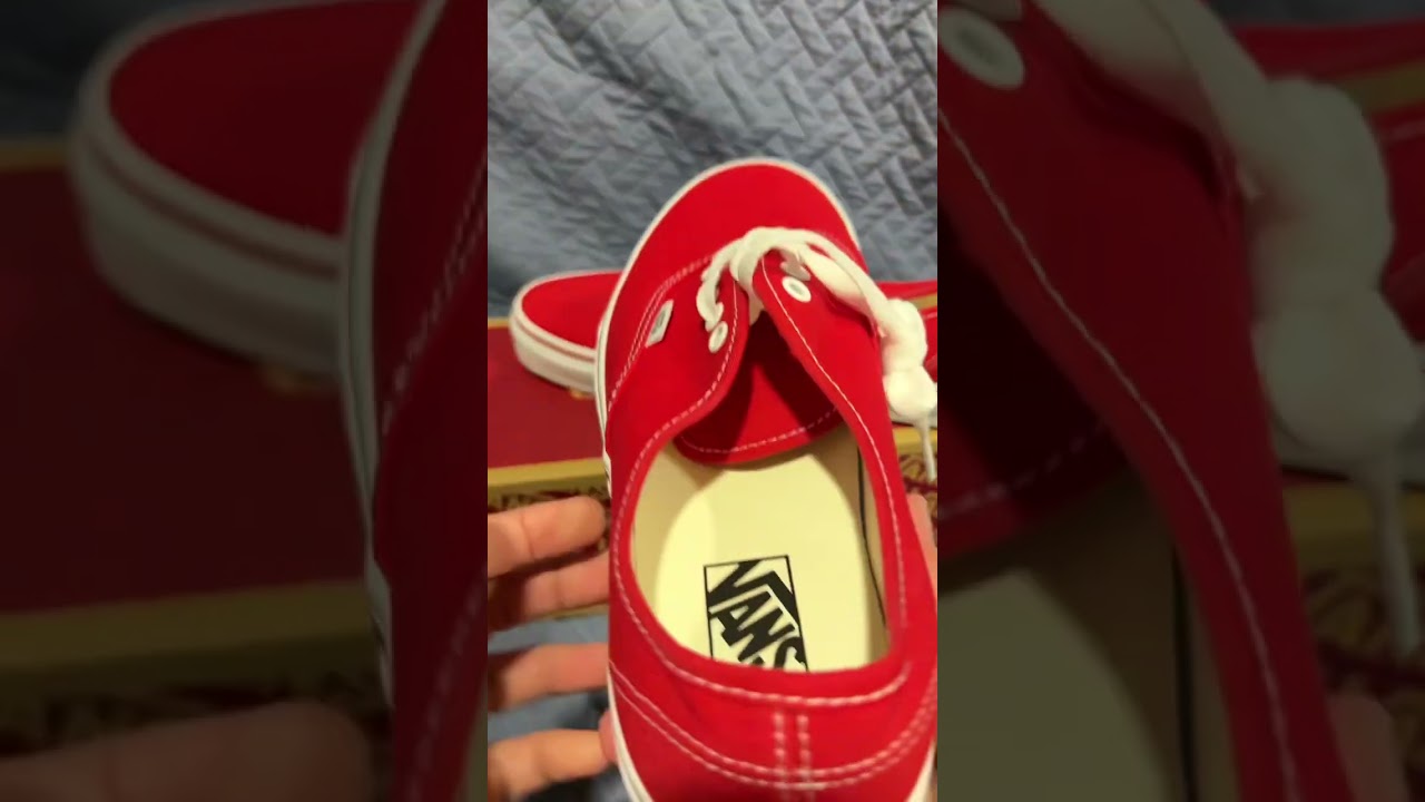 Red Vans Authentic