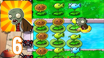 Adventure Pool Level 1-3 - Plants vs. Zombies - Part 6 - Gameplay Walkthrough (iOS,Android)