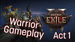 Path of Exile 2: Warrior Full Act1  Gameplay (no commentary)
