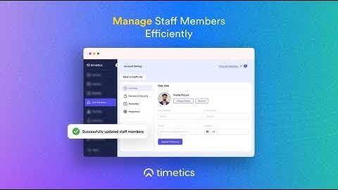 How to Manage Staff/Team Members on Timetics Appointment and Booking Solution | Tutorial
