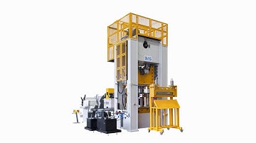 Bias Flex Servo Press with ZigZag(floating die), Servo Transfer, Side Piercing, Deep Drawing